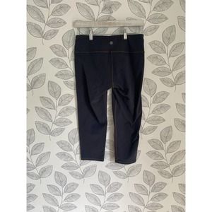 Athleta Gray Calve Length Tights, Size M